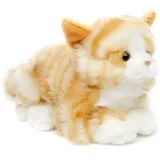 Uni-Toys Kuscheltier Katze mit Stimme 20 cm Braun/Weiß