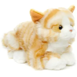 Uni-Toys Kuscheltier Katze mit Stimme 20 cm Braun/Weiß