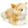 Uni-Toys Kuscheltier Katze mit Stimme 20 cm Braun/Weiß