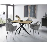 Hela Essgruppe »CLEO Tischgruppe Bestseller«, (Set, 5 tlg., 1 Tisch / 4 Stühle), Schalenstühle Tisch Wohnzimmer Esszimmer,