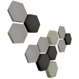 platino24 Akustikplatte platino24 Akustikpaneele 12 Elemente Edition LOFT 3D I Ø 300mm bunt