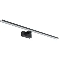 Licht-Erlebnisse Spiegelleuchte TUREK Schwarz Aluminium Kunststoff 1x LED 15