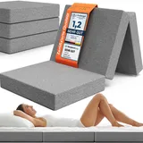 Klappmatratze Faltbar Extra Dick - Gästematratze Klappbar für Bequemen Schlaf - Gästebett Klappbar als Klappbett - Faltmatratze Indoor & Outdoor - Matratze Einfacher Aufbau - Reisematratze Futon