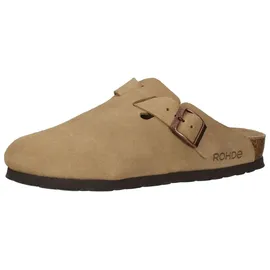 ROHDE Sunnys No15 Clogs Damen Hausschuhe Pantolette Leder 6071 camel Schuhgröße:43 EU