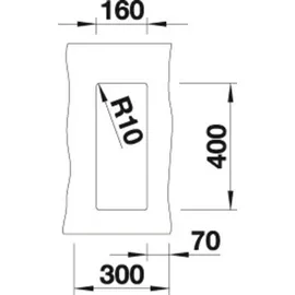 Blanco Subline 160-U InFino Unterbau Becken mittig schwarz (525981)