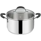 Lagostina Tempra Kasserolle D.24cm Fonda con Coperchio Stahl Poliert