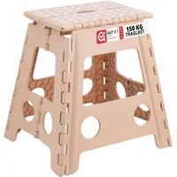 Relaxdays Klapphocker faltbar Beige