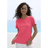Beachtime T-Shirt mit modischem Schlitz am Saum Jersey rot 32/34
