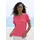 Beachtime T-Shirt mit modischem Schlitz am Saum Jersey rot 32/34