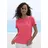Beachtime T-Shirt mit modischem Schlitz am Saum Jersey rot 32/34