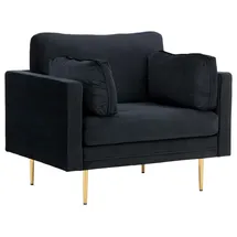 Livetastic Sessel Boom Polyester 110 x 84 x 86 cm Schwarz
