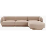 micadoni Ecksofa Miley, 4-Sitzer braun
