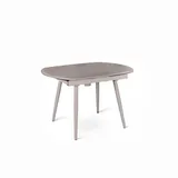 SOLOLED Kyoto Four ausziehbarer Tisch aus taubengrauem gehärtetem Glas bis zu 180 cm