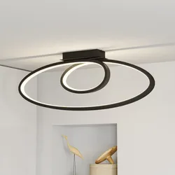 Lucande Bronwyn LED Deckenlampe Deckenlampe Lampe Leuchte Schwarz 98 cm