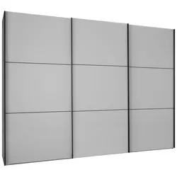 Schwebetürenschrank Includo in Grau ca. 249x222x68cm