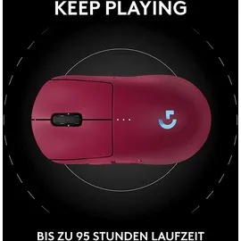 Logitech PRO 2 LIGHTSPEED für Rechts- und Linkshänder Gaming-Maus, Magenta