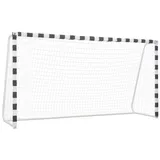 vidaXL Fußballtor 300 x 160 x 90 cm Metall Schwarz und Weiß
