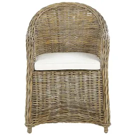 Beliani Gartenmöbel Set 5-tlg. Grau/Beige/Weiß/Braun