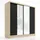 A&J MöbelLand Schwebetürenschrank SOLO 200 x 215 x 59,5 cm Schwarz