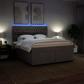 vidaXL Boxspringbett 180 x 200 cm Taupe