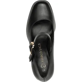 Marco Tozzi Damen Pumps mit Riemen Elegant mit Blockabsatz, Schwarz (Black), 40 EU
