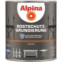 Alpina Rostschutz Grundierung – weiß – langanhaltender Schutz vor Rost und Korrosion – schnelltrocknend, geruchsarm & leicht zu verarbeiten – 2 Liter