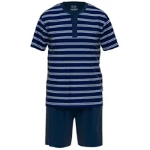 CECEBA Pyjama in Blau/Weiß | Gr.: 4XL