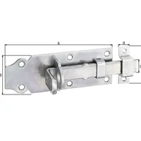 GAH Alberts Schlossriegel L.120mm B.44mm ger.STA galv.verz.d.pass.Ausschub 33mm GAH