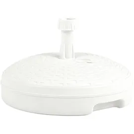 vidaXL Schirmständer Sand/Wasser 20 L Weiß Kunststoff