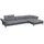 flexlux Ecksofa Salino, Funktionssofa mit Recamiere, Relaxsofa, Ecksofa, Sofa mit Arm- und Kopfteil-Verstellungen, Kaltschaum & Stahl-Wellen blau