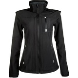 HKM 5273 Softshelljacke Sport, Damen Mädchen Jacke Regenjacke Kapuze, Schwarz (Black), 152