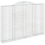 vidaXL Gabione mit Hochbogen 300 x 30 x 200/220 cm
