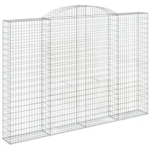 vidaXL Gabione mit Hochbogen 300 x 30 x 200/220 cm