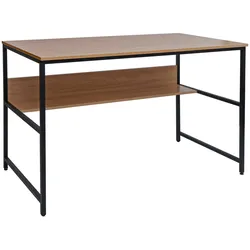 Mendler Schreibtisch HWC-K80, Bürotisch Computertisch Arbeitstisch Ablage, Metall MDF 120x60cm ~ natur