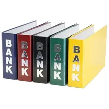 Livepac-Office Bankordner DIN 140x250 mm Gelb/Rot/Grün/Blau/Schwarz 10 St.