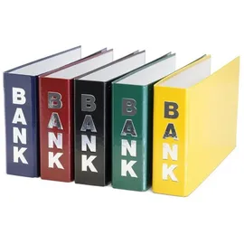 Livepac-Office Bankordner DIN 140x250 mm Gelb/Rot/Grün/Blau/Schwarz 10 St.
