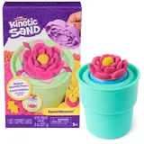 Spin Master Kinetic Sand Squish Blumen Set - Spielset mit 227 g original magischem Sand in Gelb und Pink, Blumentopf und Förmchen, kreativer Indoor-Spielspaß für Kinder ab 5 Jahren