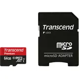 Transcend microSDXC 64GB Class 10 UHS-I + SD-Adapter