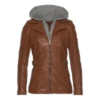 Mauritius Ledermantel »BENTE2«, (mit Gürtel), lange Lederjacke mit Gürtel & abnehmbarem Kapuzen-Inlay Mauritius olivgrün