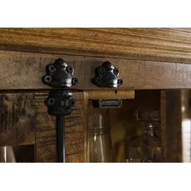 Massivmoebel24 Buffet Mango 210 x 55 x 190 cm dunkelbraun