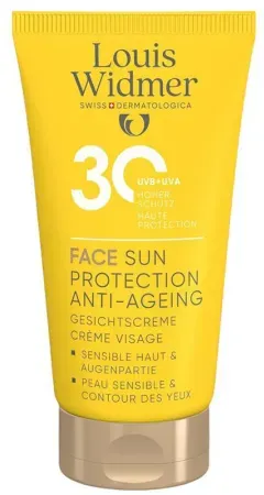 Louis Widmer Sun Face Sonnenschutz Anti-Ageing SPF30+ Ohne Parfum Tube 50ml