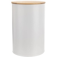 orion group Küchenbehälter Aufbewahrungsbehälter Vorratsdose aus Metall weiß mit Silikondichtung für lose Produkte WHITELINE 1,3l
