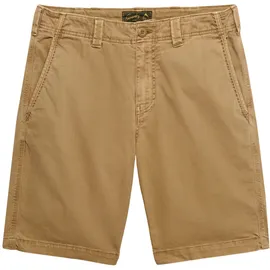 Superdry Chinoshorts "UTILITY CHINO SHORT", Herren, Gr. 36, N-Gr, beige (classic tan braun), Web, Obermaterial: 98% Baumwolle, 2% Elasthan, unifarben, relaxed fit knielang, Hosen Chinoshorts, mit Baumwollmischung, Relaxed Fit, knielang, aus Webmaterial