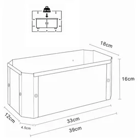VCM Balora S 39 x 18 x 16 cm Weiß