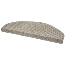 Karat Stufenmatte Baleno Treppenschutz Beige Halbrund 23,5 x 65 cm