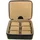 Windrose Uhrenbox Beluga aus Leder für 10 Uhren max.Ø 34 mm Beige/Schwarz
