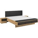 Rauch Bettanlage Apollon m. Sitzbank ca. 180x200 cm Schwarz/Eiche