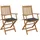 vidaXL Klappbare Gartenstühle 57 x 57 x 91 cm grau 2 St.