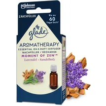 Glade Aromatherapy Essential Oils Duft-Diffuser Moment of Zen, Lavendel + Sandelholz Nachfüller,