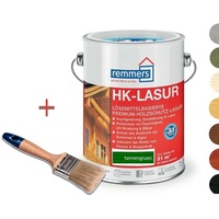 SET Remmers Aidol HK Lasur Holzlasur Holzschutz 2,5 L mit Pinsel Tannengrün
